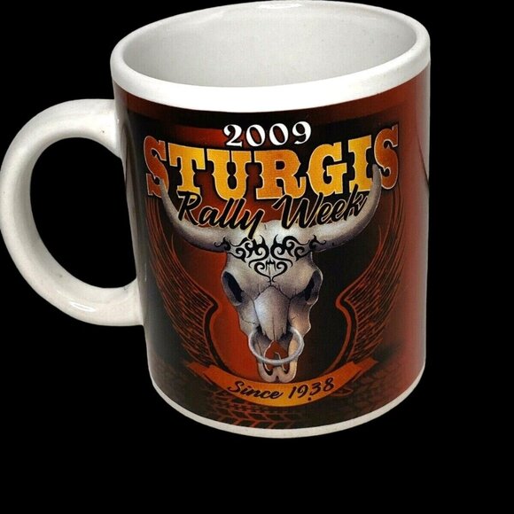 2009 Sturgis Rally Week commemorative motorcycle 10 ounce collectors coffee mug - Picture 1 of 6